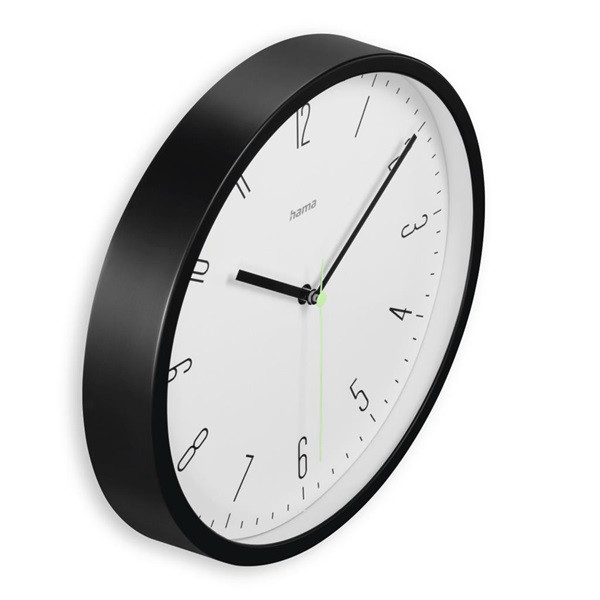Hama 00185882 CAPRI 25cm fekete falióra