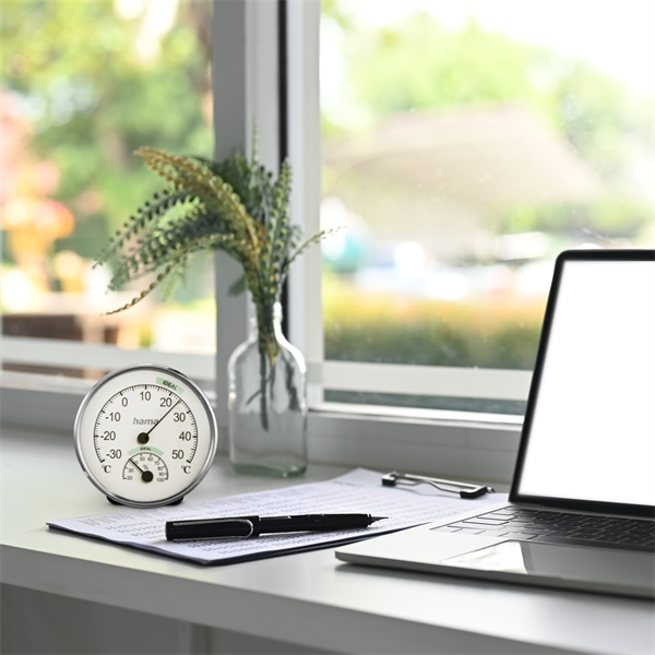 Hama 00222235 CHIOS ezüst analóg hőmérséklet és páratartalom mérő