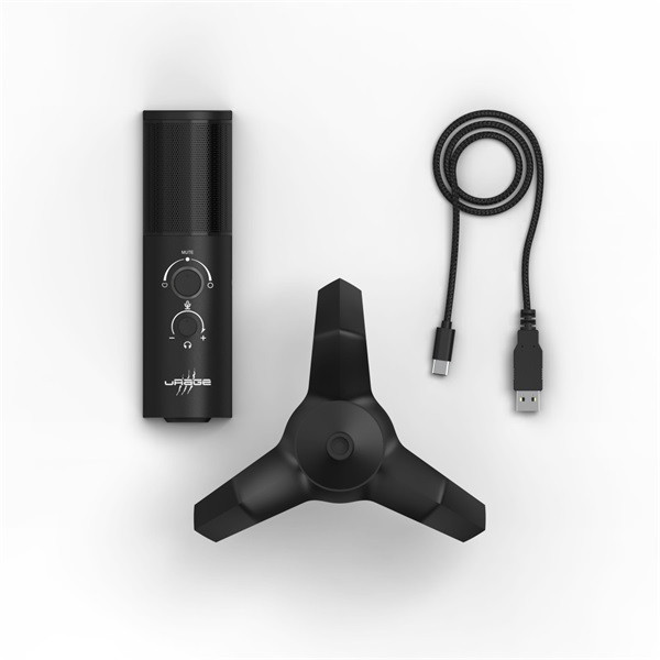 URAGE by Hama 186059 "Stream 750HD" Illuminated állványos gamer mikrofon URAGE by Hama 186059 "Stream 750HD" Illuminated állványos gamer mikrofon