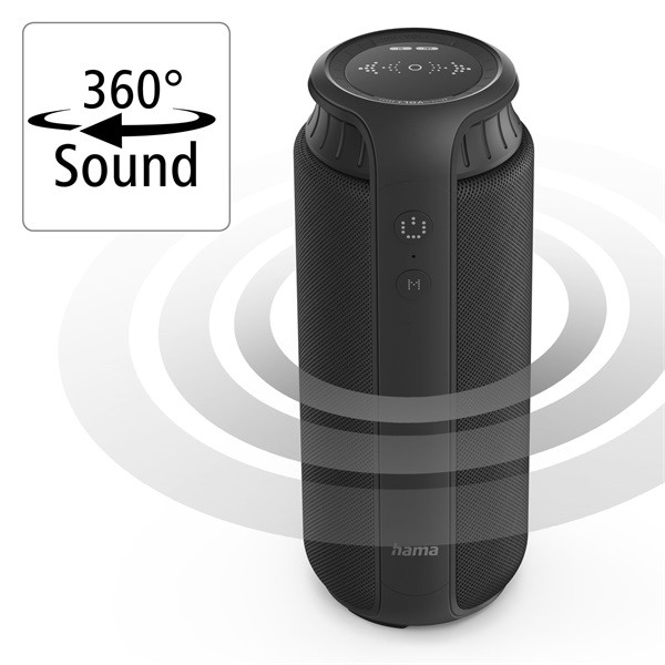 Hama 188200 "PIPE 2.0", 24W fekete bluetooth hangszóró Hama 188200 "PIPE 2.0", 24W fekete bluetooth hangszóró