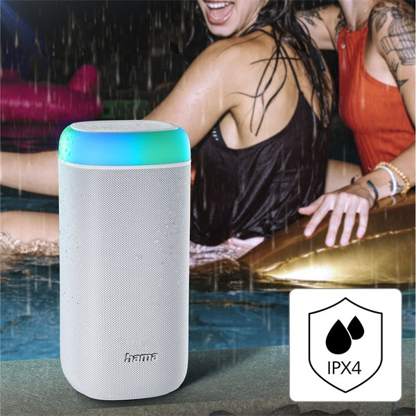 Hama 188229 "SHINE 2.0", 30W, RGB LED, fehér bluetooth hangszóró Hama 188229 "SHINE 2.0", 30W, RGB LED, fehér bluetooth hangszóró