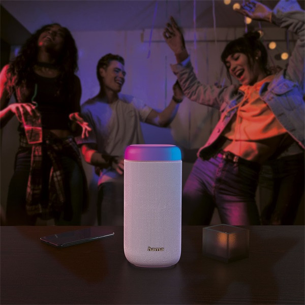Hama 188229 "SHINE 2.0", 30W, RGB LED, fehér bluetooth hangszóró Hama 188229 "SHINE 2.0", 30W, RGB LED, fehér bluetooth hangszóró