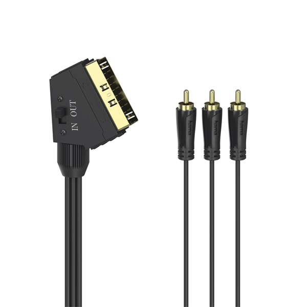 Hama 205156 FIC AV SCART-3RCA be/ki 1,5m összekötőkábel Hama 205156 FIC AV SCART-3RCA be/ki 1,5m összekötőkábel
