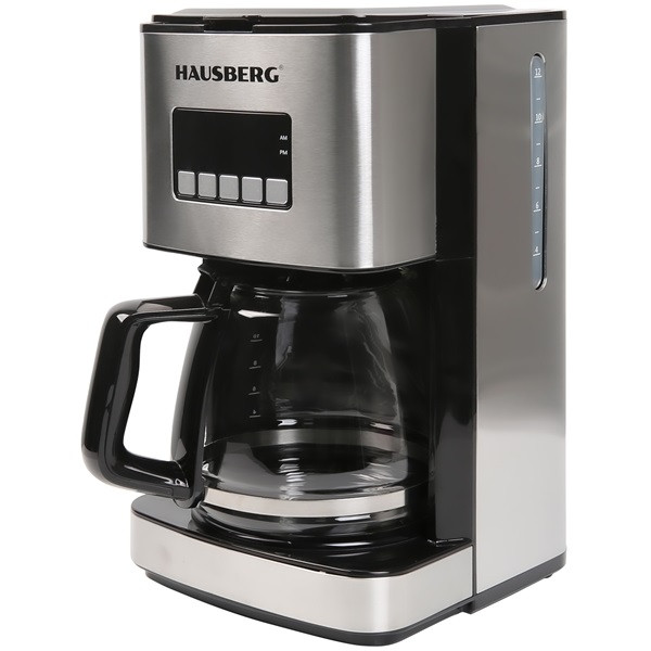 Hausberg HB-3755 1200W WiFi app vezérléssel, időzítővel, 1,8L üveg kancsóval elektromos kávéfőző