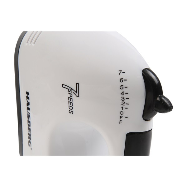 Hausberg HB-4112NG 250W-os fehér-fekete réz motorral 7 sebességes elektromos kézimixer