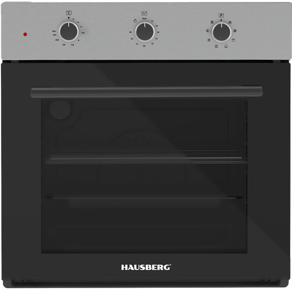 Hausberg HB-8044NG fekete, beépíthető, 58L, 1600W, grill, turbóventilátorral sütő