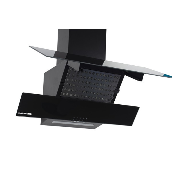 Hausberg HB-1805NG fekete, szabadonálló, döntött, méret:60 cm, zajszint:56 dB, páraelszívó