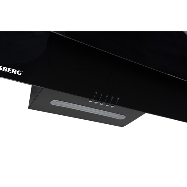 Hausberg HB-1805NG fekete, szabadonálló, döntött, méret:60 cm, zajszint:56 dB, páraelszívó