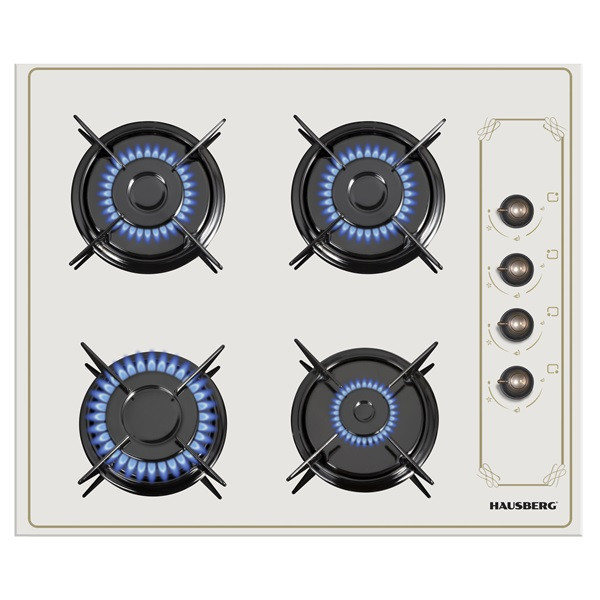 Hausberg HB-570RST bézs, rusztikus, beépíthető,gáz, főzőzóna: 3 +1 égőfej, beépíthető méret:70cm, főzőlap