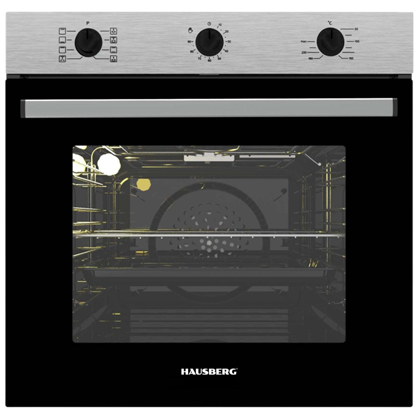 Hausberg HB-8053IN inox, beépíthető, sütőtér:71L, grill, légkeveréses elektromos sütő