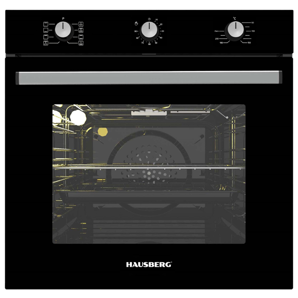 Hausberg HB-8053NG fekete, beépíthető, sütőtér:71L, grill, légkeveréses sütő
