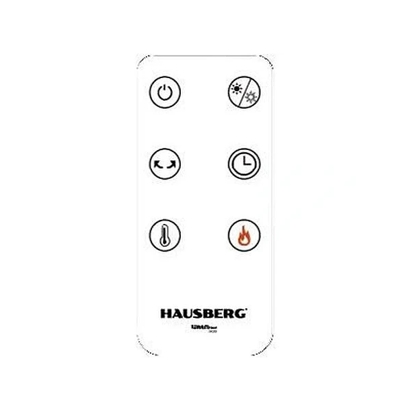 Hausberg HB-8219AB digitális, 2000W, kerámia fűtéssel, láng hatással, távirányitással, időzítővel,elektromos kandalló