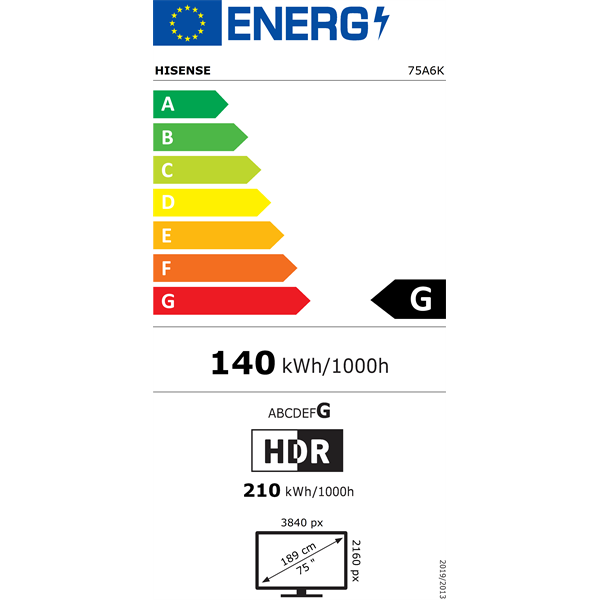 Hisense 75" 75A6K 4K UHD Smart LED TV