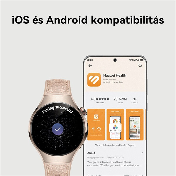 Huawei Watch 5 (42mm) bézs okosóra