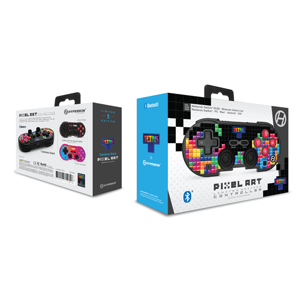 Hyperkin M01328-TETS Pixel Art Tetris Nintendo Switch/PC/Mac/Android "Tetrimino Stack" BT kontroller