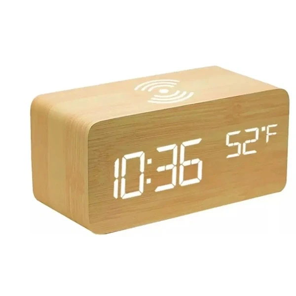 IRIS DC-100-BO-Qi 15W Qi vezeték nélküli töltővel, hangvezérlés fekete digitális óra IRIS DC-100-BO-Qi 15W Qi vezeték nélküli töltővel, hangvezérlés fekete digitális óra