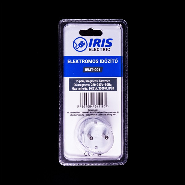 IRIS Electric IEMT-001 fali elektromos mechanikus időzítő IP20 IRIS Electric IEMT-001 fali elektromos mechanikus időzítő IP20