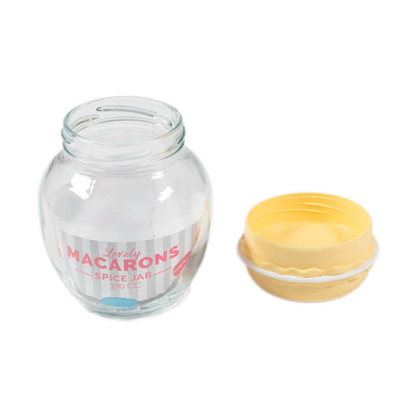 IRIS Macaron üveg fűszertartó 370ml, zöld, fukszia, narancs vagy citromsárga színű HN-1215