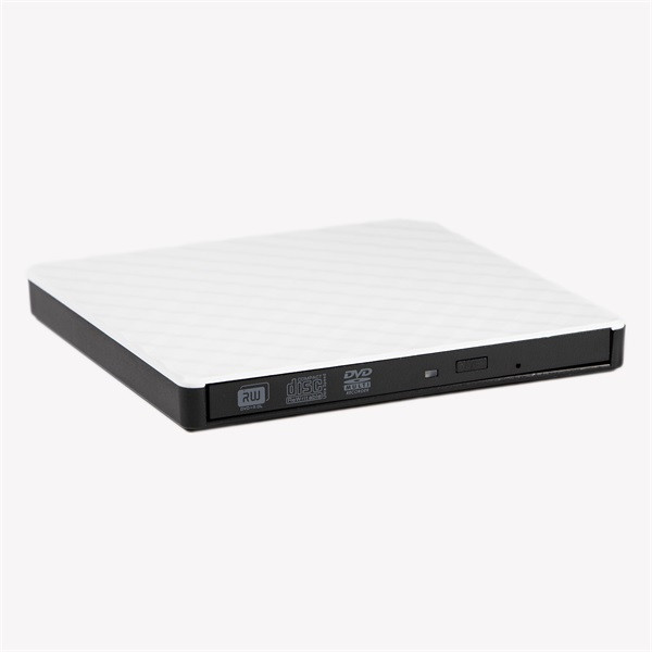 IRIS SQUARE EXTERNAL DVD író, USB 3.0, Read/write:CD/VCD/DVD, tálcás, DVD-RW, fehér-fekete