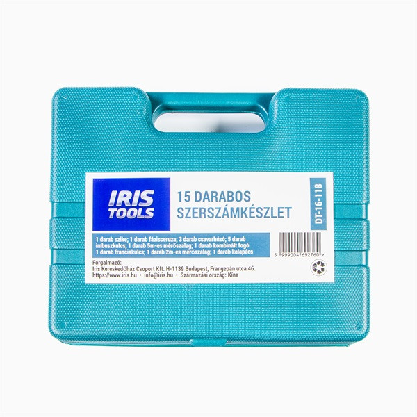 IRIS TOOLS DT-16-118 16 darabos szerszámkészlet IRIS TOOLS DT-16-118 16 darabos szerszámkészlet