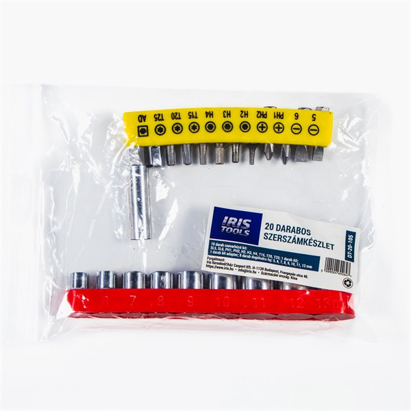 IRIS TOOLS DT-20-105 20 darabos szerszámkészlet IRIS TOOLS DT-20-105 20 darabos szerszámkészlet