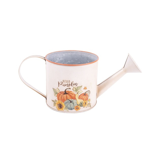 IRIS bádog öntöző kanna, tökök, krém narancssárga 27 x 11 cm