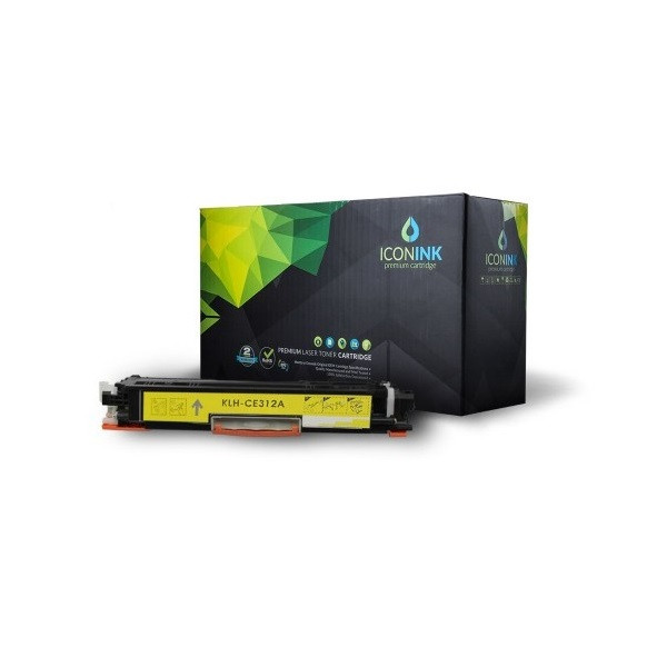 Iconink HP CE312A Canon CRG-129 CRG-329 CRG-429 CRG-529 CRG-729 CRG-929 utángyártott 1000 oldal sárga toner