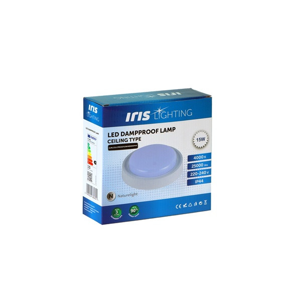 Iris Lighting ML-CELCPROOF 15W/4000K/1400lm IP44 fehér LED mennyezeti lámpa Iris Lighting ML-CELCPROOF 15W/4000K/1400lm IP44 fehér LED mennyezeti lámpa