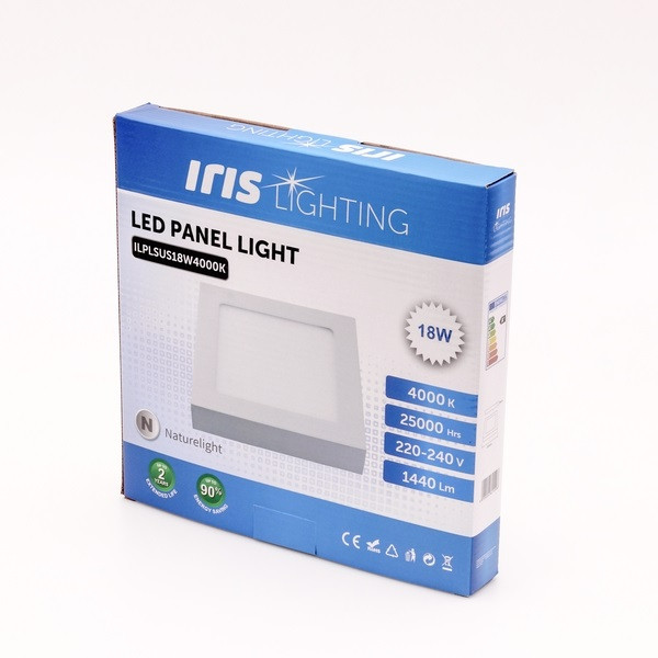 Iris Lighting PLSUS-18W 18W/1440lm/4000K mennyezeti négyzet alakú LED panel Iris Lighting PLSUS-18W 18W/1440lm/4000K mennyezeti négyzet alakú LED panel
