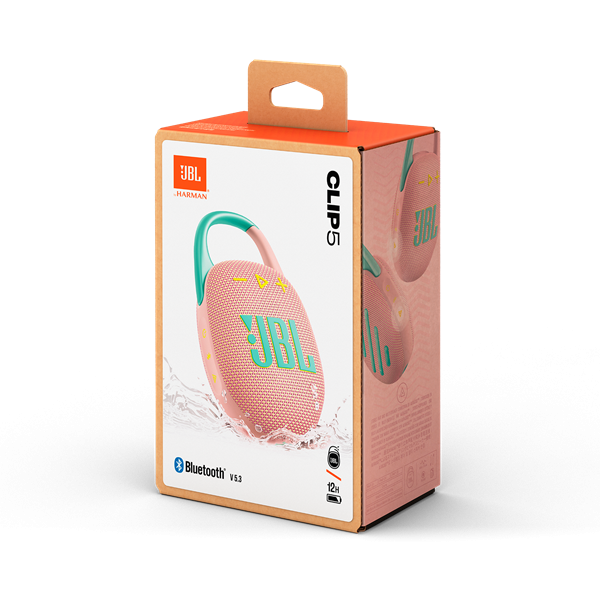 JBL Clip 5 PINK pink hordozható Bluetooth hangszóró