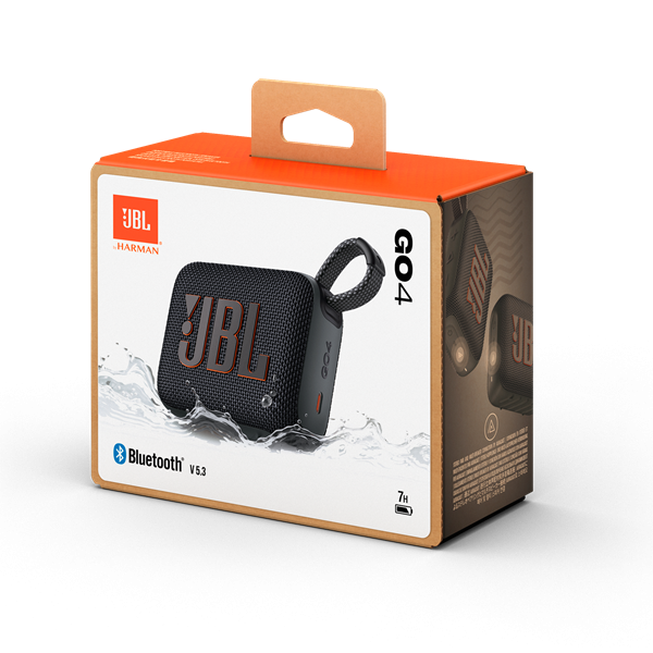 JBL Go 4 BLK fekete hordozható Bluetooth hangszóró