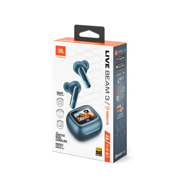 JBL Live Beam 3 True Wireless Bluetooth zajszűrős kék fülhallgató