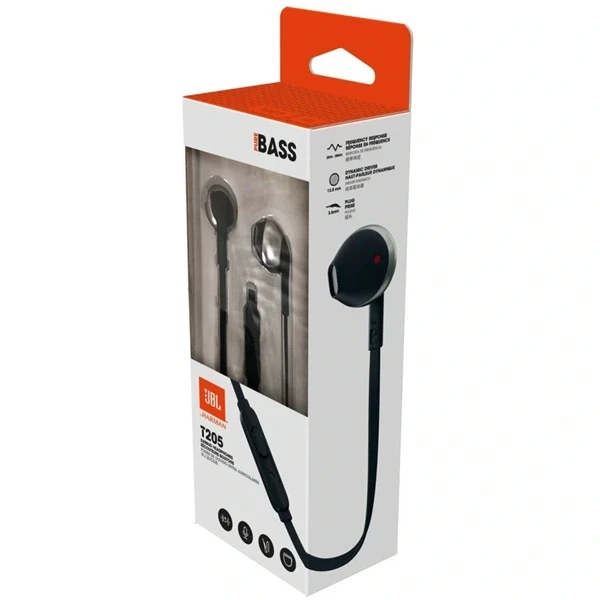 JBL T205BLKE fekete mikrofonos fülhallgató