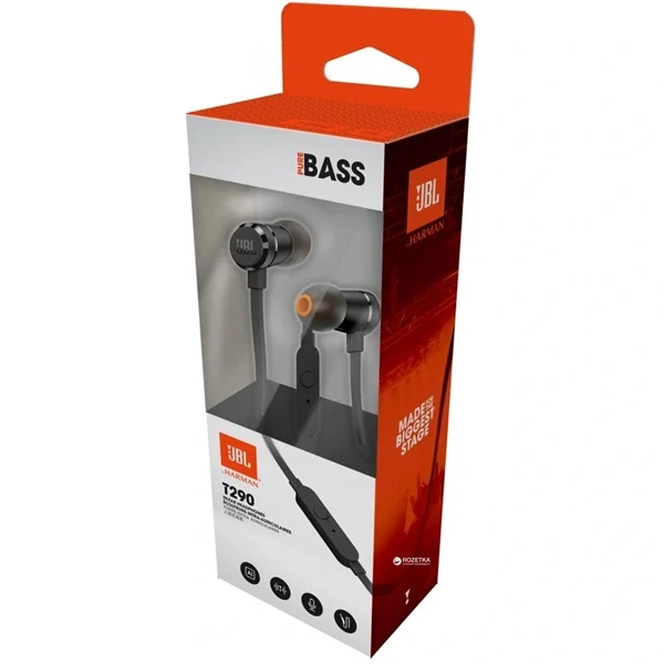 JBL T290BLKE fekete mikrofonos fülhallgató