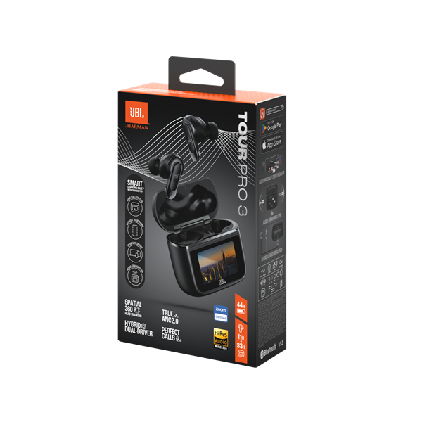 JBL Tour Pro 3 True Wireless Bluetooth zajszűrős fekete fülhallgató