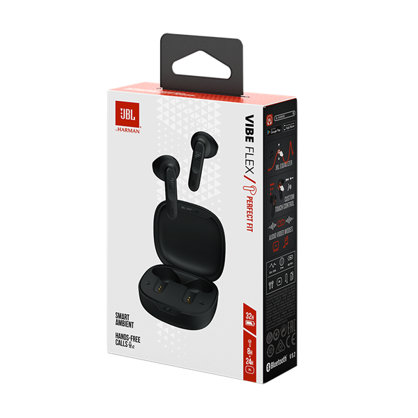 JBL Vibe Flex True Wireless Bluetooth fekete fülhallgató