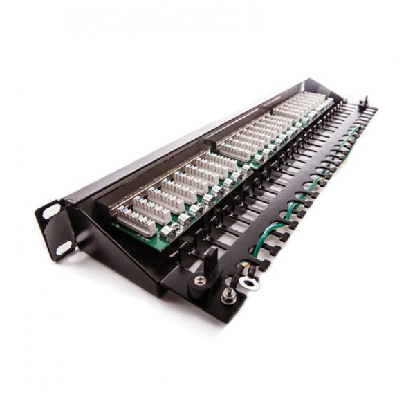 KE-Line Giga KOMPAKT 24port CAT5E árnyékolt patch panel RJ45/s KE-Line Giga KOMPAKT 24port CAT5E árnyékolt patch panel RJ45/s