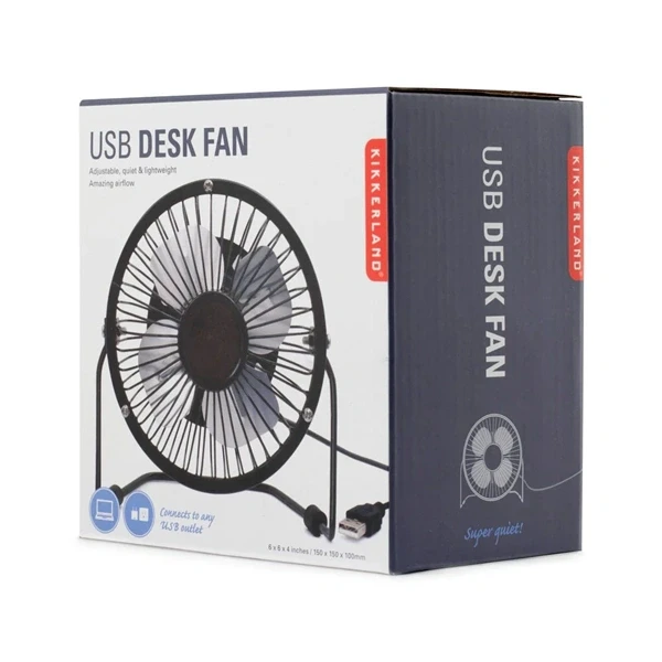 Kikkerland US143-BK-EU USB-s fekete asztali ventilátor