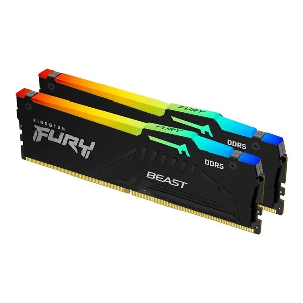 Kingston 64GB 6000MHz DDR-5 Fury Beast RGB EXPO (Kit! 2db 32GB) (KF560C30BBEAK2-64) memória