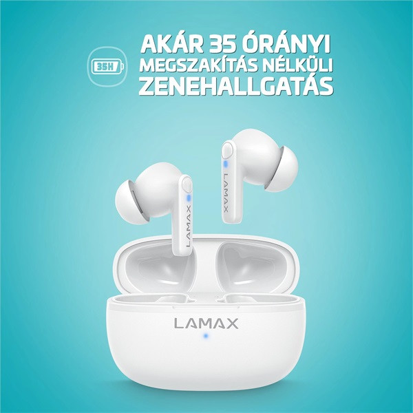 LAMAX Clips1 Play True Wireless Bluetooth fehér fülhallgató LAMAX Clips1 Play True Wireless Bluetooth fehér fülhallgató