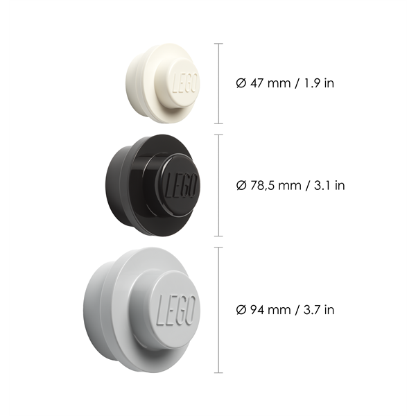 LEGO Fali akasztó szett, fekete, fehér, szürke