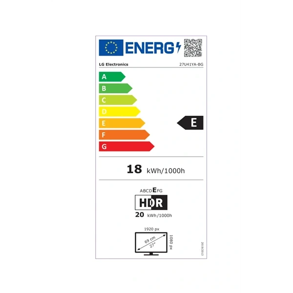 LG 27" 27U41YA-B.AEUQ FHD IPS 120Hz HDMI/VGA monitor