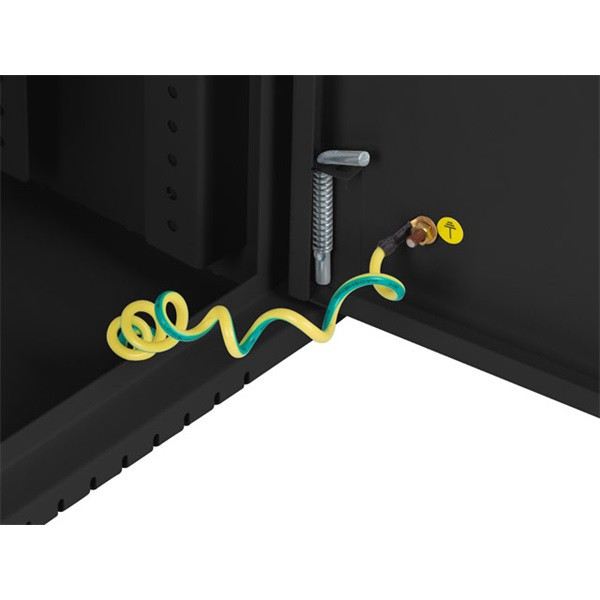 Lanberg 19" 4U+3U SZÉL:540mm MÉLY:200mm MAG:400mm fémajtós fekete fali rack szekrény