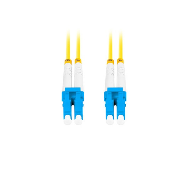 Lanberg FO-LULU-SD11-0100-YE Monomódusú duplex optikai patch kábel 2xLC/UPC csatlakozóval 10m