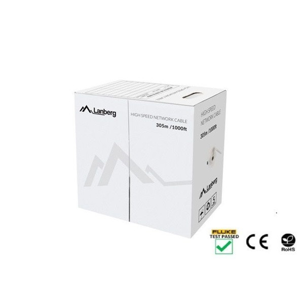 Lanberg LCU5-12CU-0305-R 305m Cat.5e U/UTP AWG24 PVC CU árnyékolatlan piros fali kábel