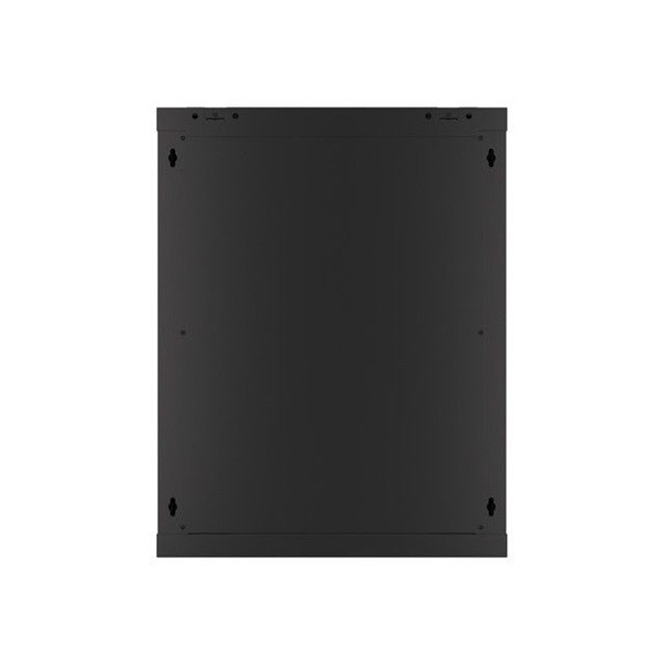 Lanberg WF01-6615-10B 19" 15U SZÉL:600 MÉLY:600 MAG:774 lapraszerelt üvegajtós fekete fali rack szekrény