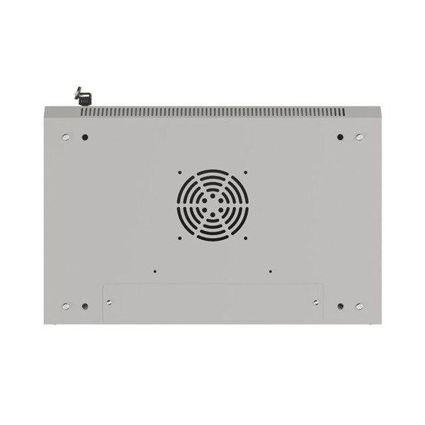 Lanberg WF03-5306-10S 19" 6U SZÉL:540mm MÉLY:350mm MAG:370mm lapraszerelt üvegajtós szürke fali rack szekrény