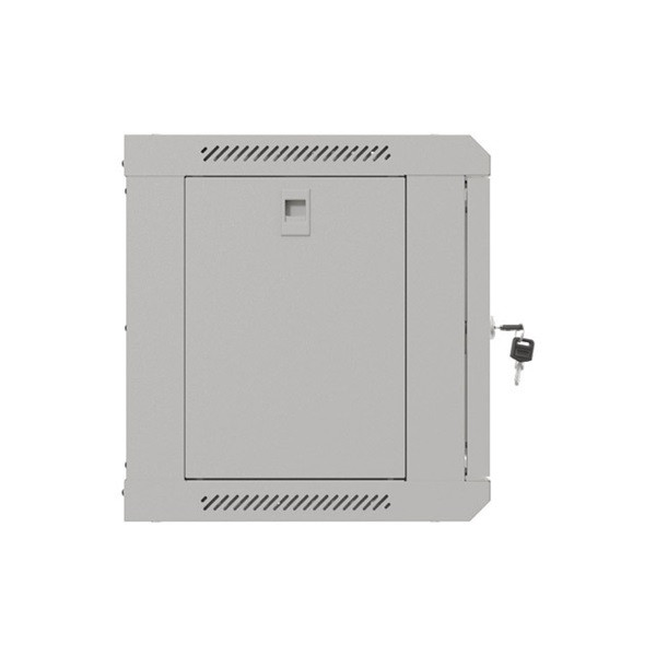 Lanberg WF03-5306-10S 19" 6U SZÉL:540mm MÉLY:350mm MAG:370mm lapraszerelt üvegajtós szürke fali rack szekrény