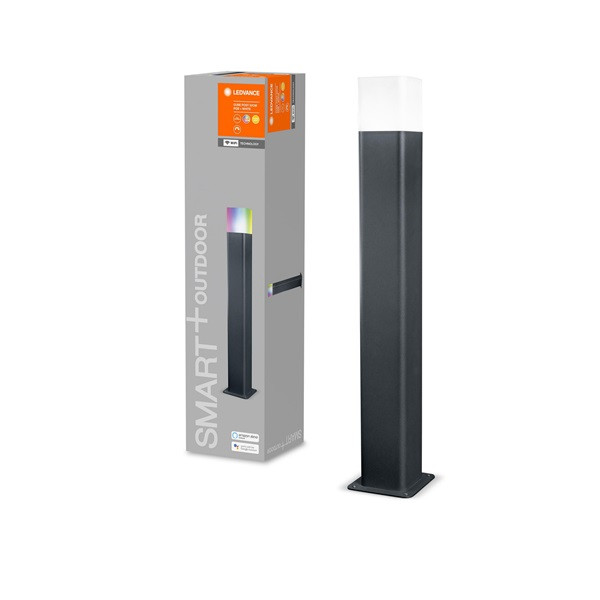Ledvance Smart+ WiFi Cube 50Cm Post okos kültéri lámpa, sötét szürke,színváltós okos, vezérlehető intelligens lámpatest