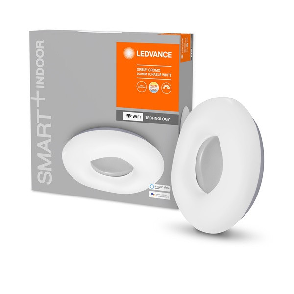 Ledvance Smart+ WiFi menny. okos lámpa Ceiling Cromo, áll. színhőm., 500mm okos, vezérelhető intelligens lámpatest